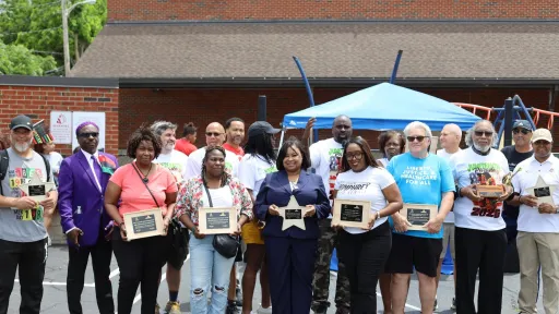 A photo of recepients of awards from the 2025 Juneteenth parade