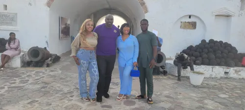 Mayo Makinde, members of the foundation in Ghana and a representative of Cape Coast Castle in Ghana 🇬🇭 